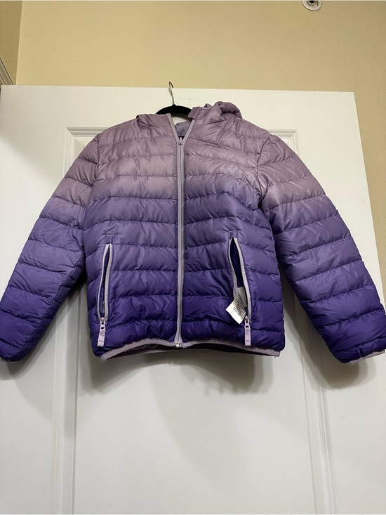 Eddie Bauer Other - Eddie Bauer Reversible Girls' Ombre Purple Hooded Puffer Jacket Size 10/12